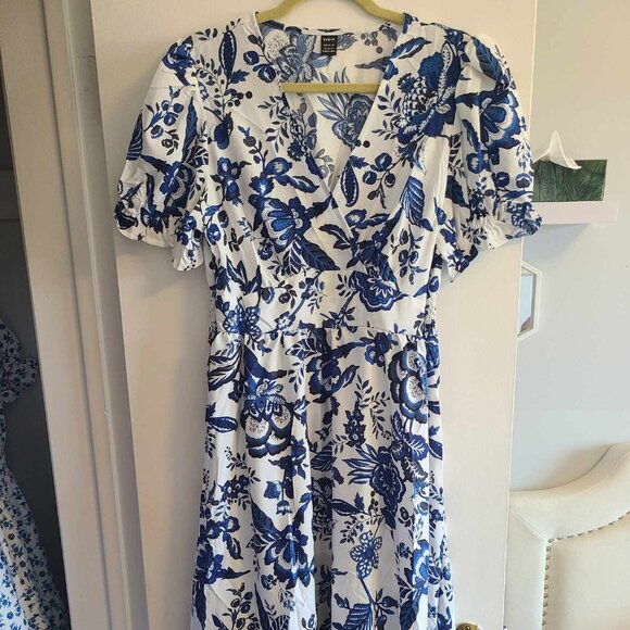 Blue & White Summer Dress - Picture 1 of 3